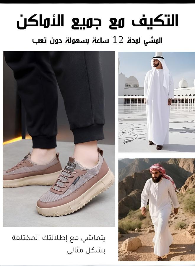 حذاء رجالي غير رسمي خفيف سهل الارتداء مع نعل مريح، حذاء رجالي منخفض، مناسب للياقة البدنية والتدريبات المتقاطعة - Image 2